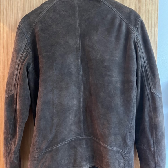 Men’s AllSaints Grantham Suede Jacket - light_taupe - Picture 7 of 10